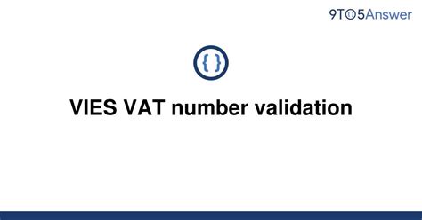 vies vat number validation